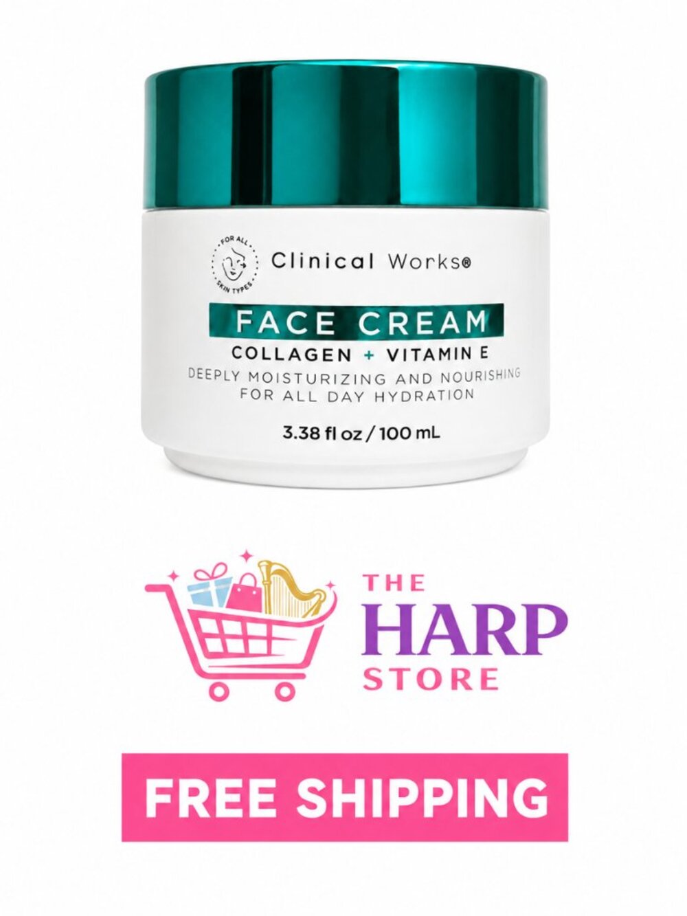 Clinical Works Face Cream Collagen + Vitamin E Moisturizing Facial Cream